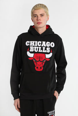 Haut à capuchon à contraste logo chenille Chicago Bulls