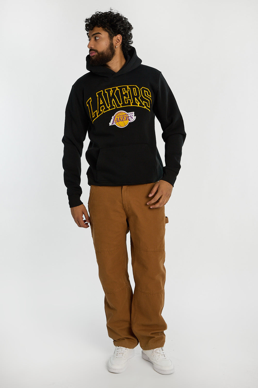 Mens Los Angeles Lakers Chenille Logo Hoodie Mens Los Angeles Lakers Chenille Logo Hoodie