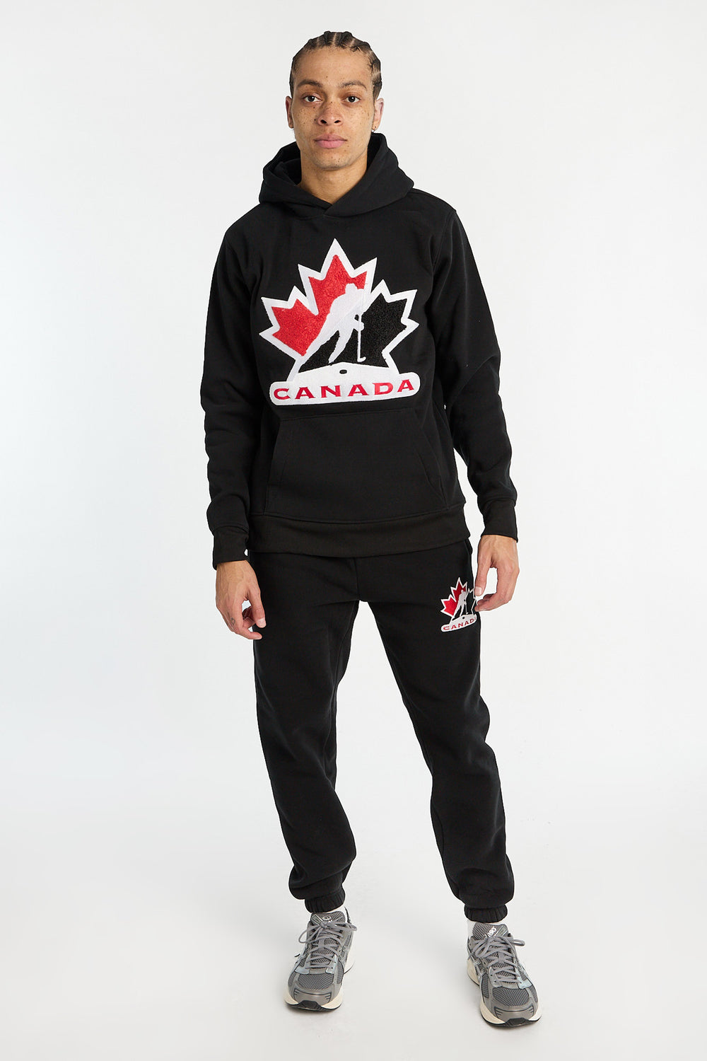 Mens Team Canada Hockey Chenille Logo Hoodie Mens Team Canada Hockey Chenille Logo Hoodie