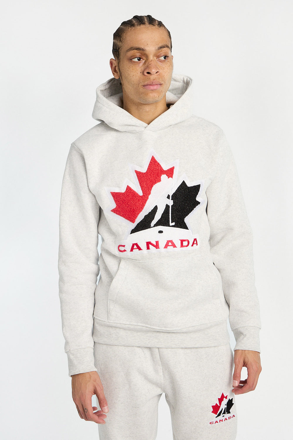 Mens Team Canada Hockey Chenille Logo Hoodie Mens Team Canada Hockey Chenille Logo Hoodie