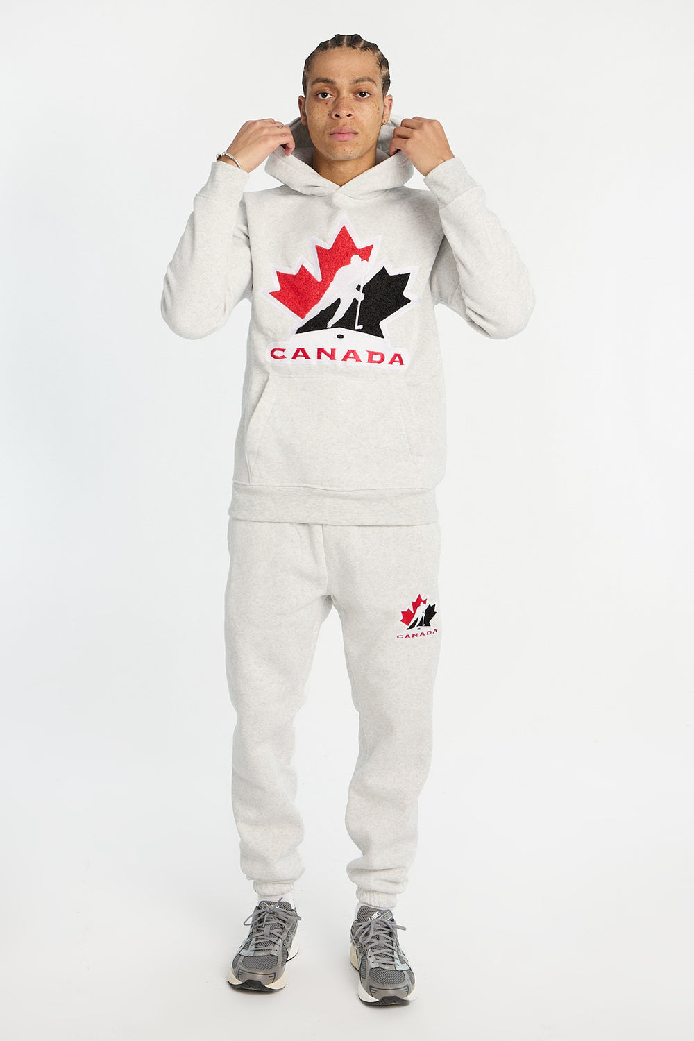 Haut à capuchon logo chenille Team Canada Hockey homme Haut à capuchon logo chenille Team Canada Hockey homme