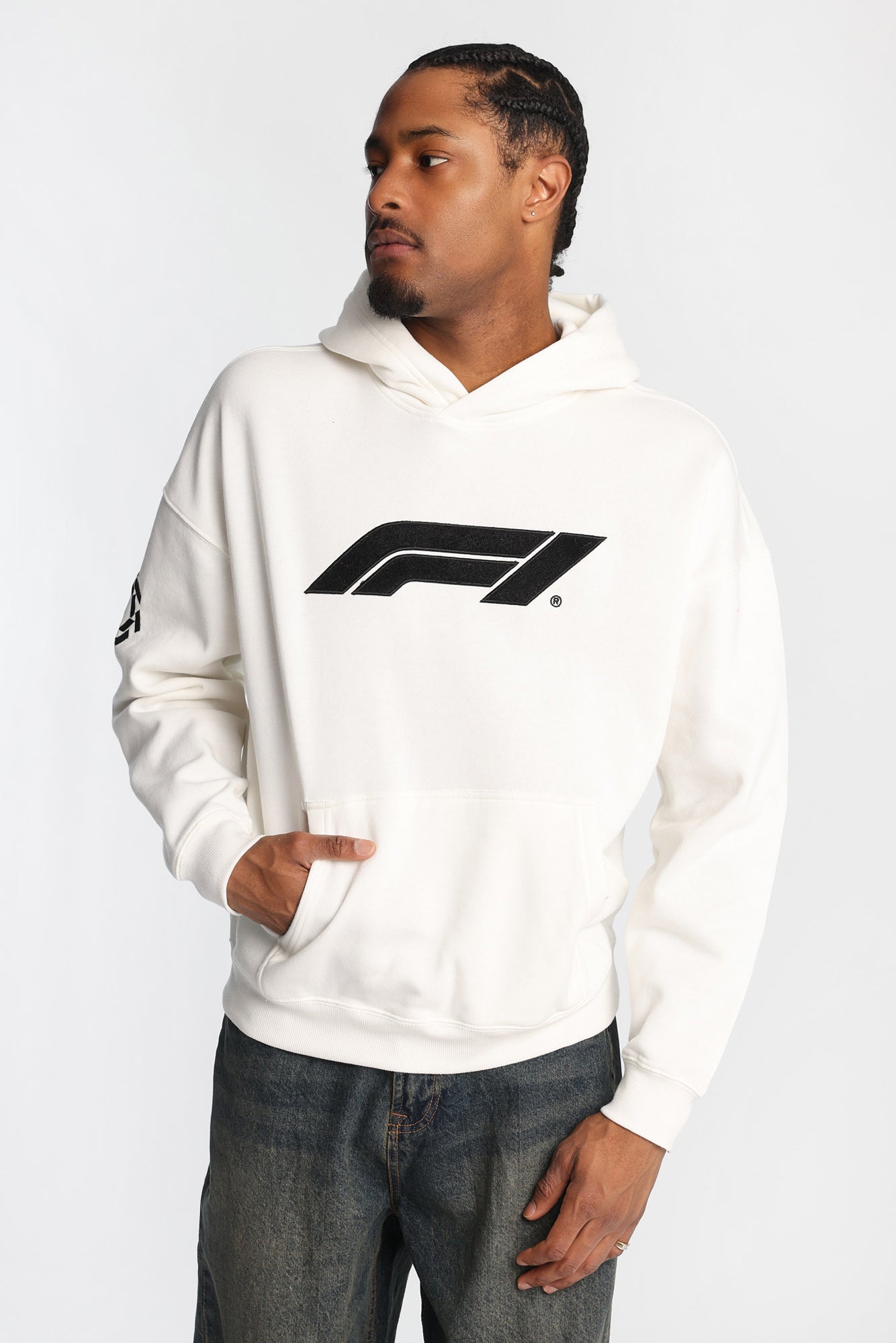 Formula 1 Chenille Logo Hoodie - White /
