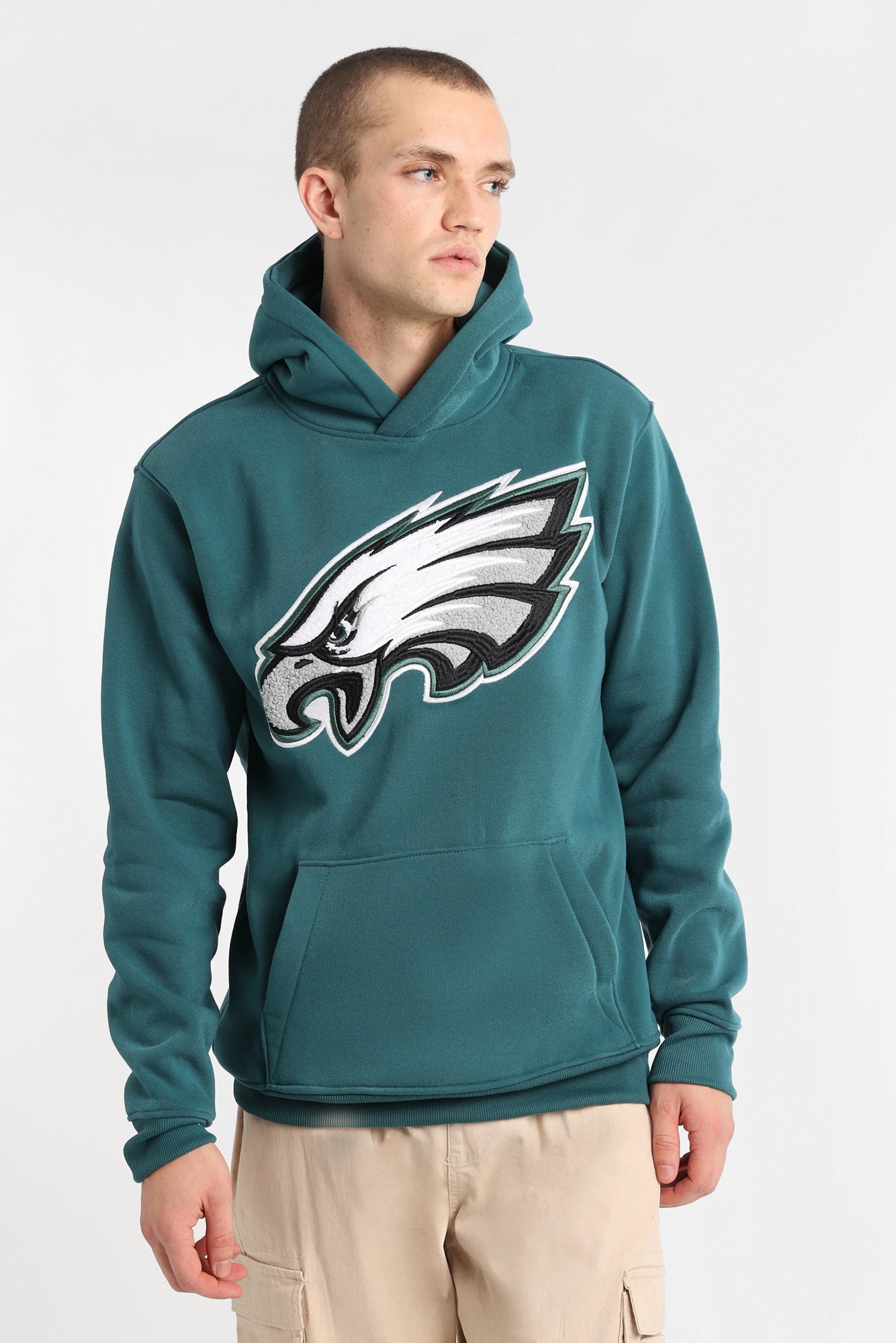 Philadelphia Eagles Chenille Logo Hoodie - Teal /