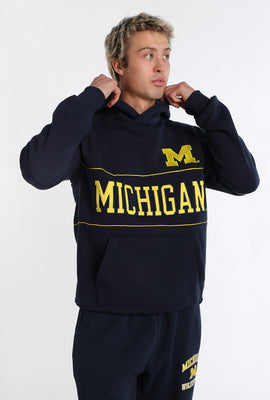 Michigan M Embroidered Panel Hoodie