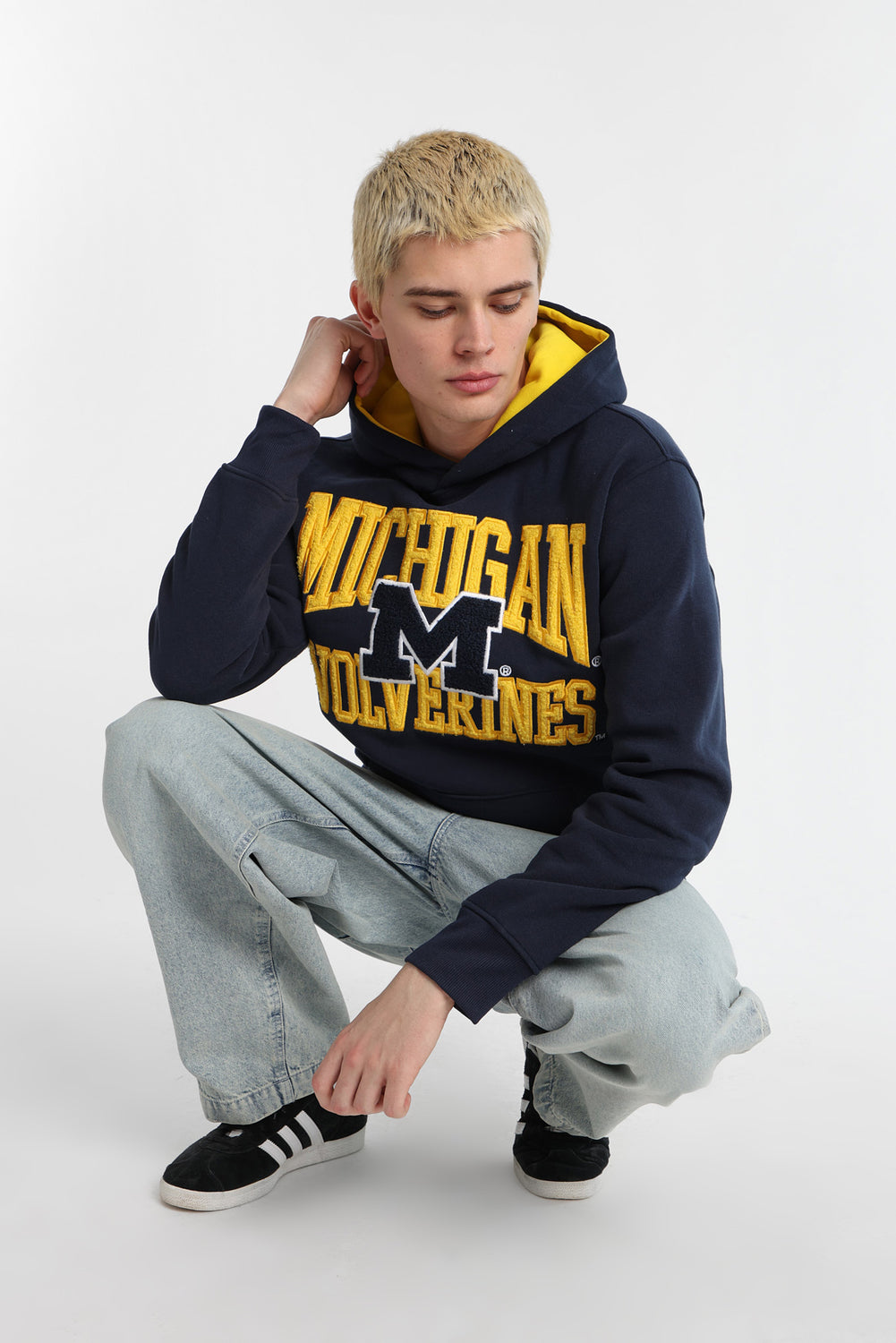 Michigan Wolverines Chenille Contrast Hoodie Michigan Wolverines Chenille Contrast Hoodie