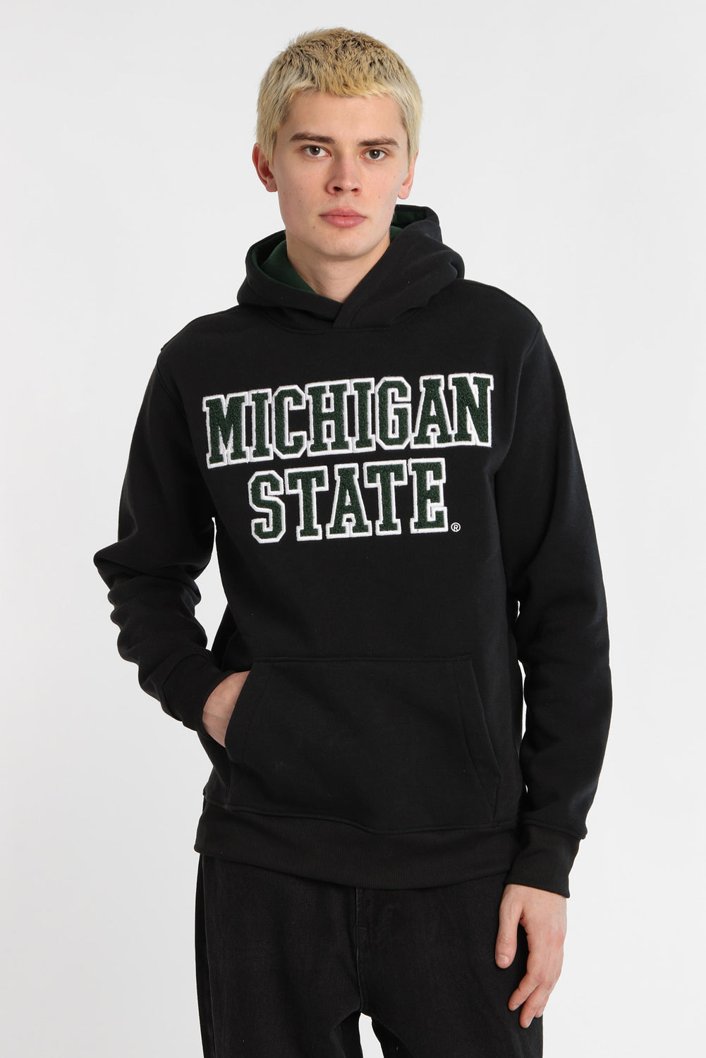 Michigan State Spartans Chenille Contrast Hoodie Michigan State Spartans Chenille Contrast Hoodie