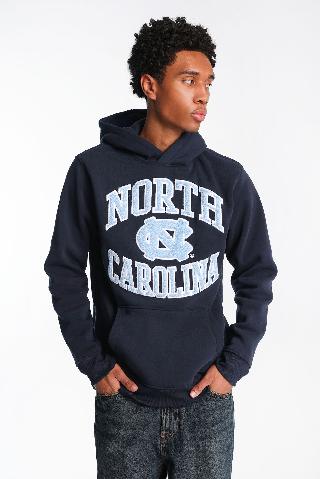 University of North Carolina Chenille Logo Hoodie - Navy /