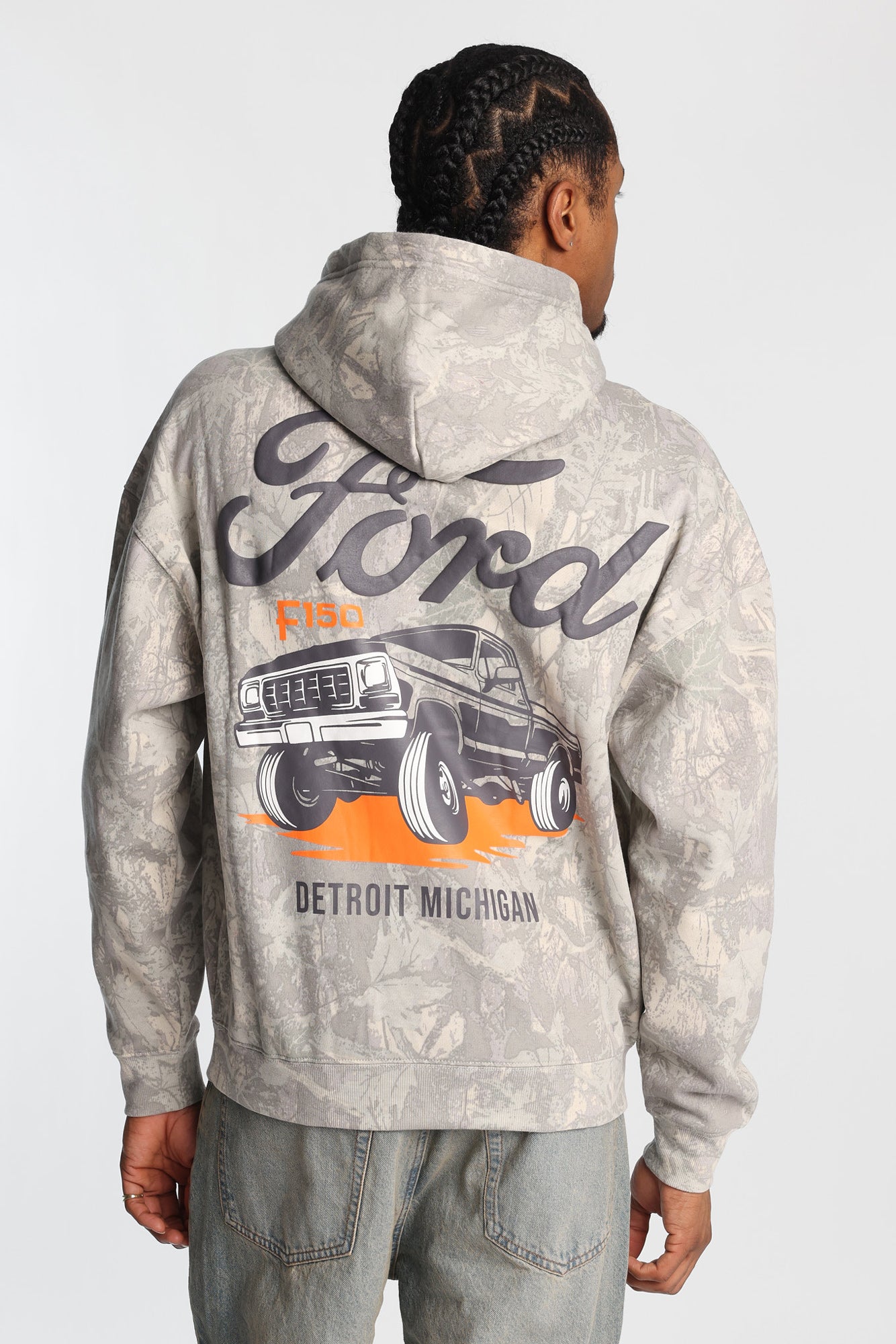 Ford F150 Tree Camouflage Embroidered Hoodie - /