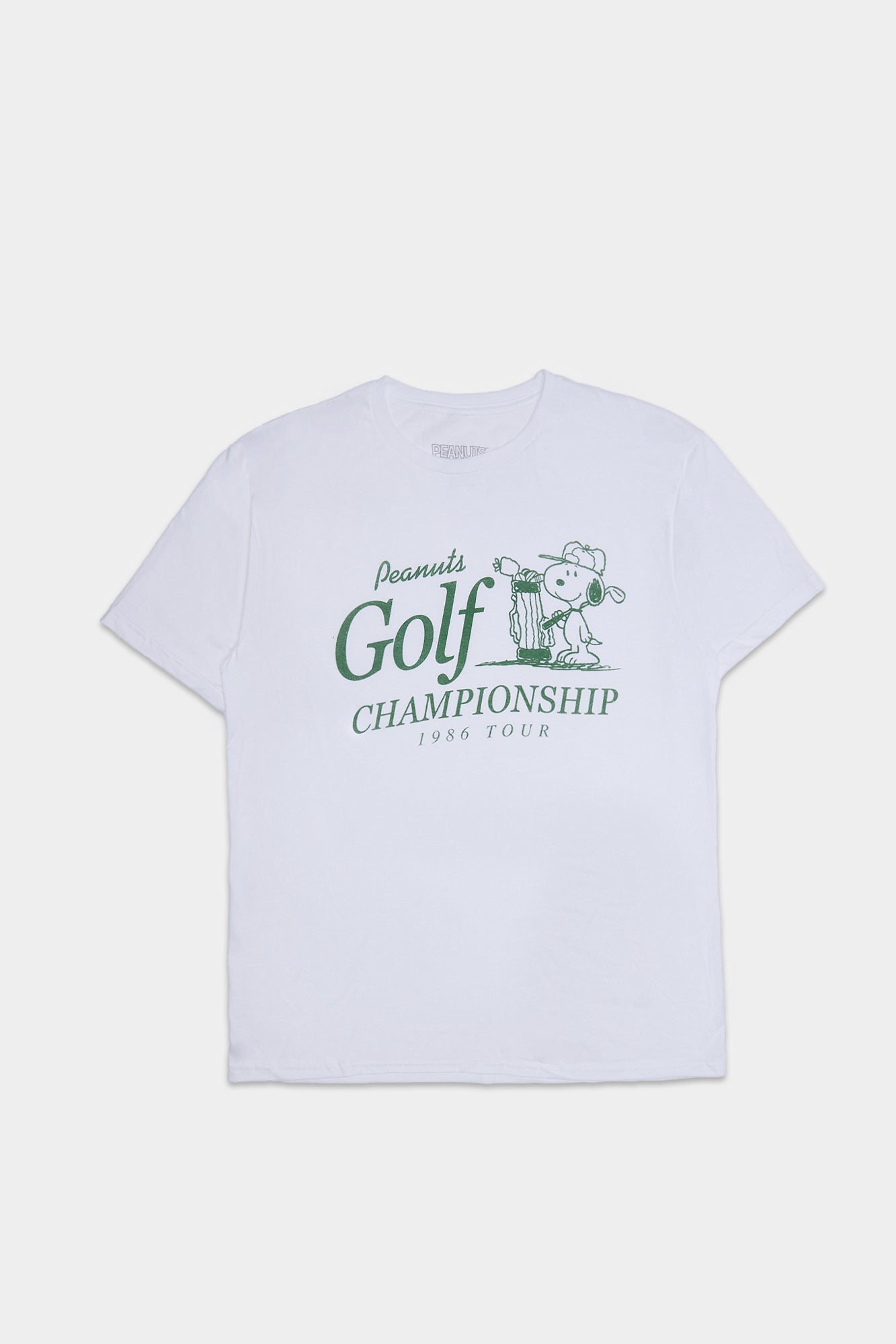 Mens Peanuts Golf Championship Graphic T-Shirt - White /