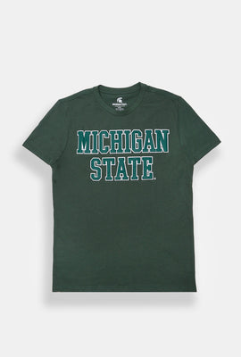 Mens Michigan State Puff Print Graphic Tee