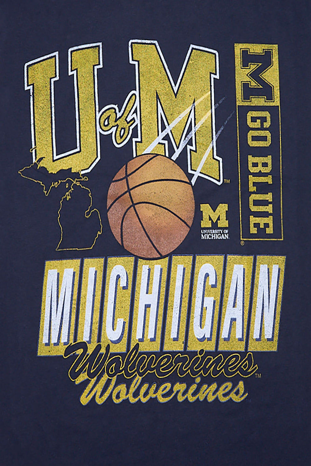 Mens Michigan Wolverines Basketball Graphic Tee Mens Michigan Wolverines Basketball Graphic Tee
