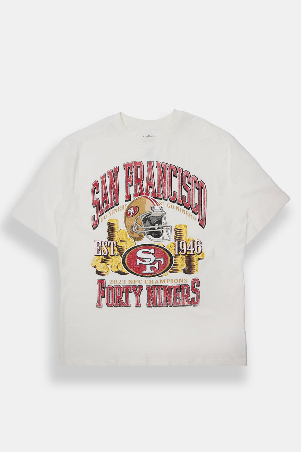 Mens San Franciso Forty Niners Graphic Oversized Tee Mens San Franciso Forty Niners Graphic Oversized Tee