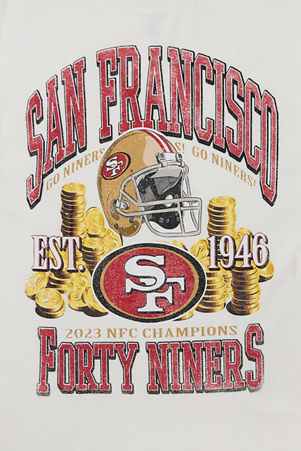 T-shirt surdimensionné imprimé San Franciso Forty Niners homme T-shirt surdimensionné imprimé San Franciso Forty Niners homme