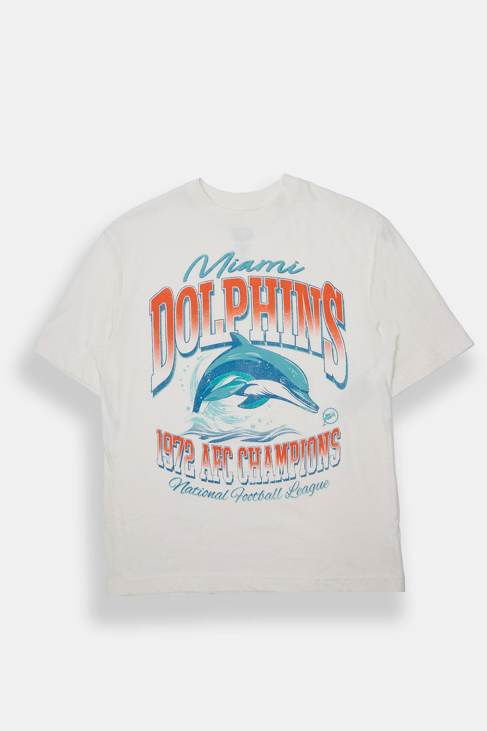 Mens Miami Dolphins 1973 Champions Graphic Oversized Tee Mens Miami Dolphins 1973 Champions Graphic Oversized Tee