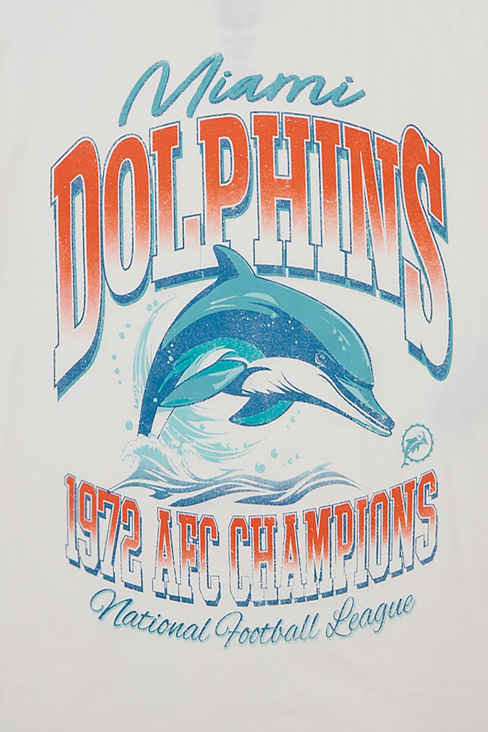 T-shirt surdimensionné imprimé Miami Dolphins 1973 Champions homme T-shirt surdimensionné imprimé Miami Dolphins 1973 Champions homme
