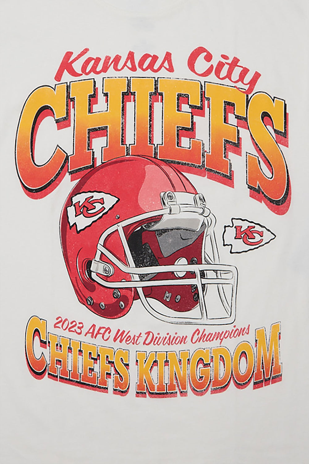 T-shirt surdimensionné imprimé Kansas City Chiefs 2023 Champions homme T-shirt surdimensionné imprimé Kansas City Chiefs 2023 Champions homme