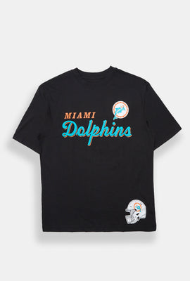 Mens Miami Dolphins HD Graphic Oversized Tee