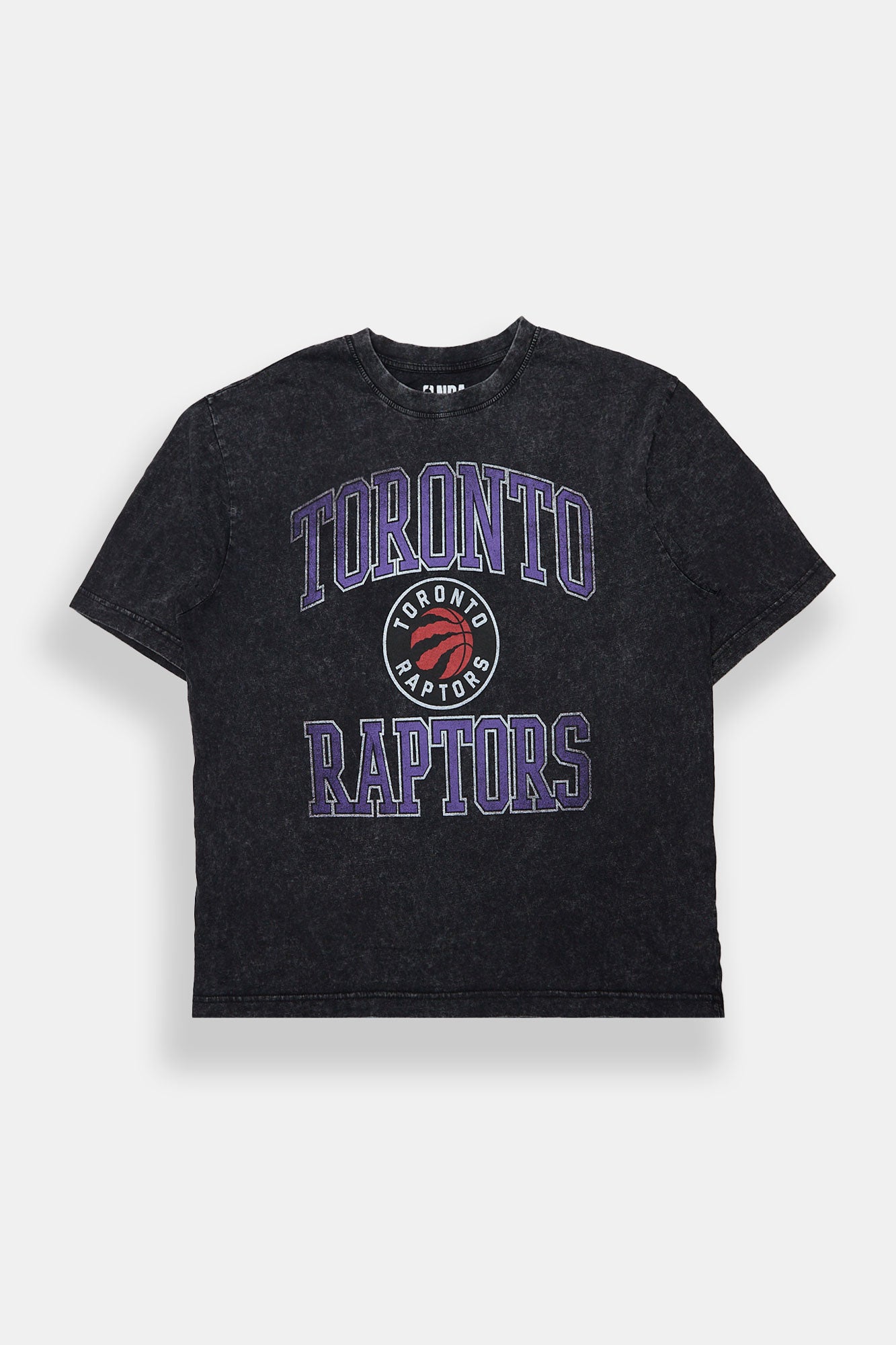 Mens Toronto Raptors Washed Oversized Tee - Black /