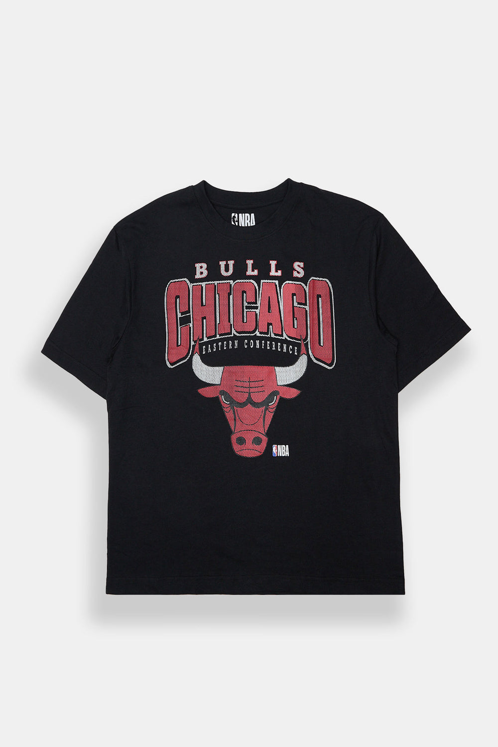 T-shirt surdimensionné imprimé à effet maille Chicago Bulls homme T-shirt surdimensionné imprimé à effet maille Chicago Bulls homme