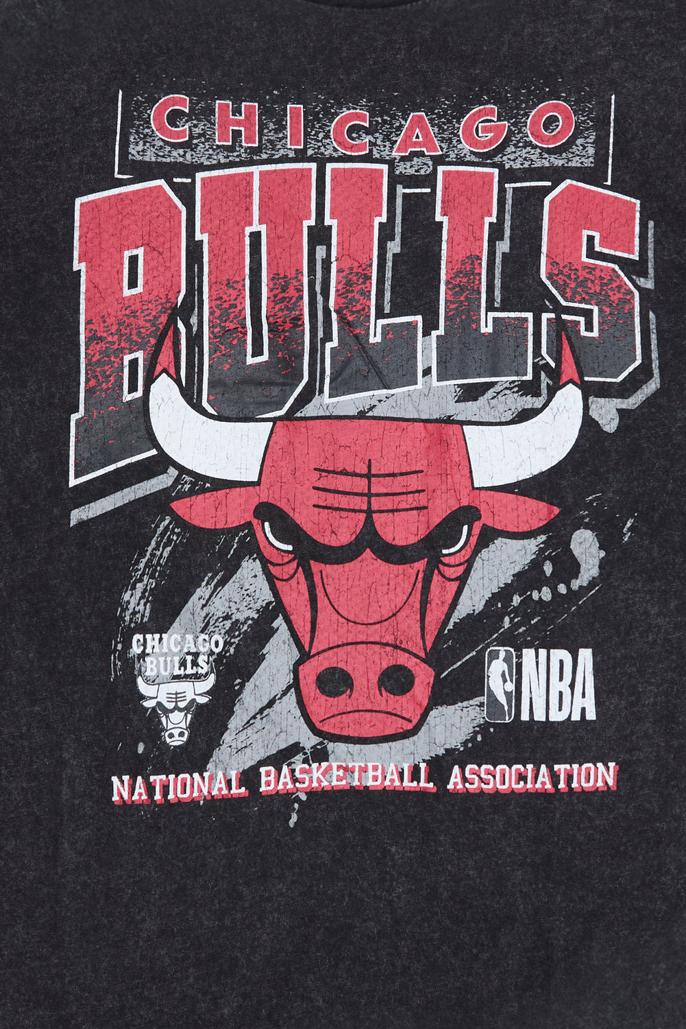 T-shirt délavé imprimé Chicago Bulls homme T-shirt délavé imprimé Chicago Bulls homme
