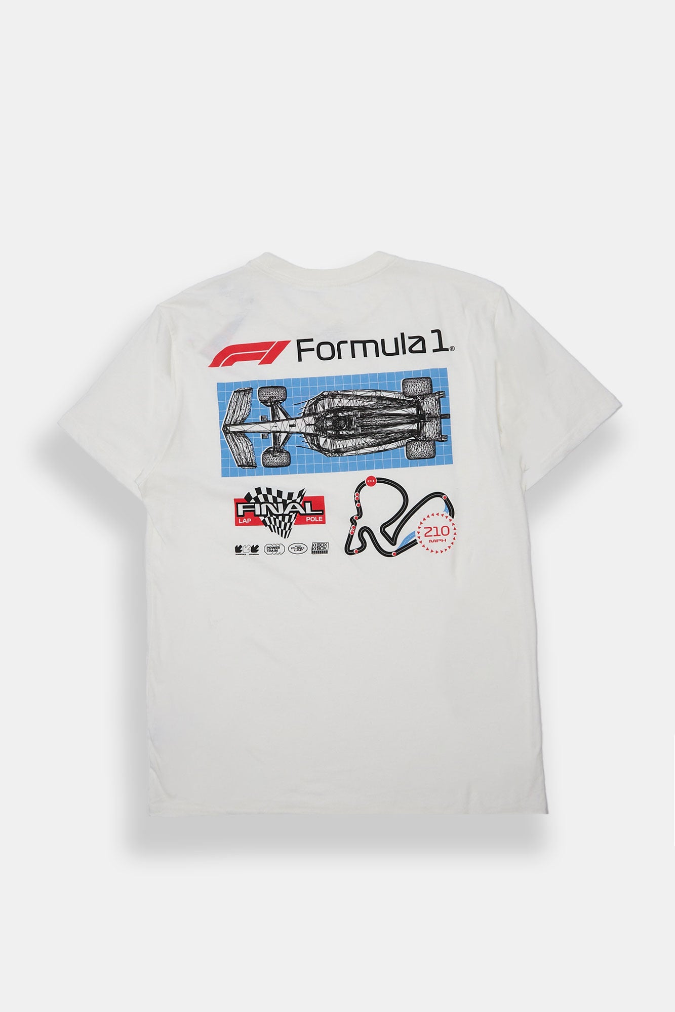 Mens F1 Final Lap Graphic Tee - White /