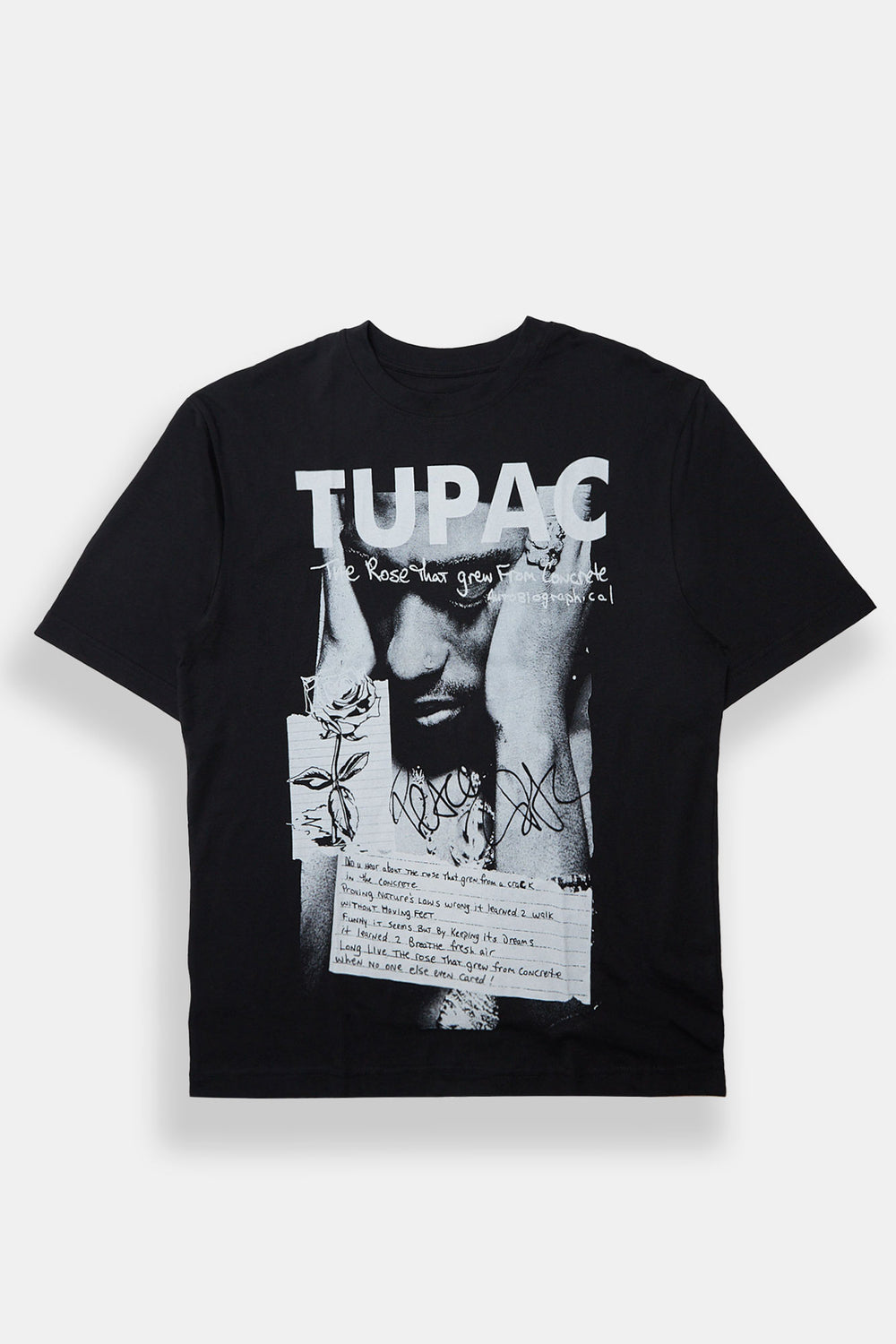 Mens Tupac The Rose That Grew From Concrete Oversized Tee Mens Tupac The Rose That Grew From Concrete Oversized Tee