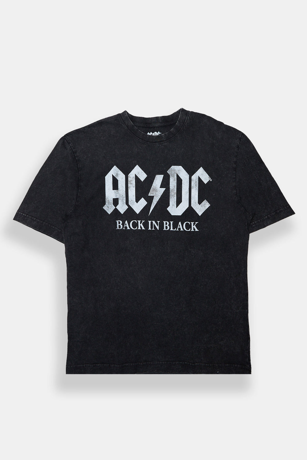 T-shirt surdimensionné délavé imprimé AC/DC homme T-shirt surdimensionné délavé imprimé AC/DC homme