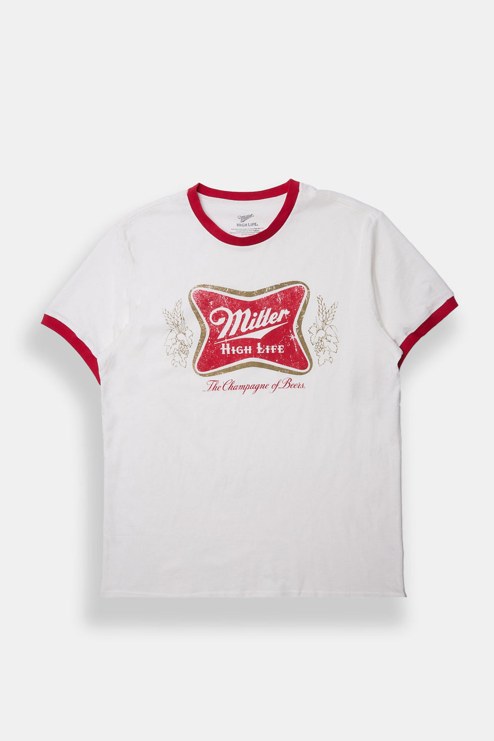T-shirt surdimensionné à bordure contrastée imprimé Miller High Life T-shirt surdimensionné à bordure contrastée imprimé Miller High Life