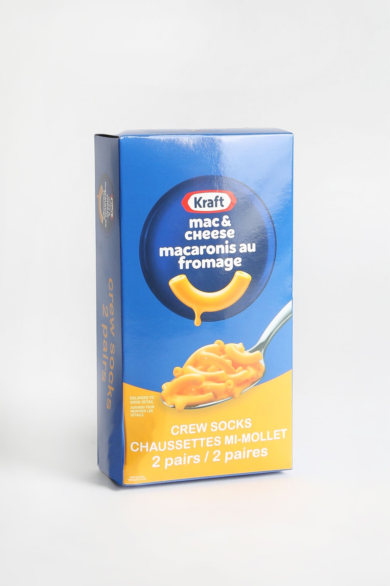 Mac & Cheese Crew Socks - Giftable 2-Pack - Blue / O/S