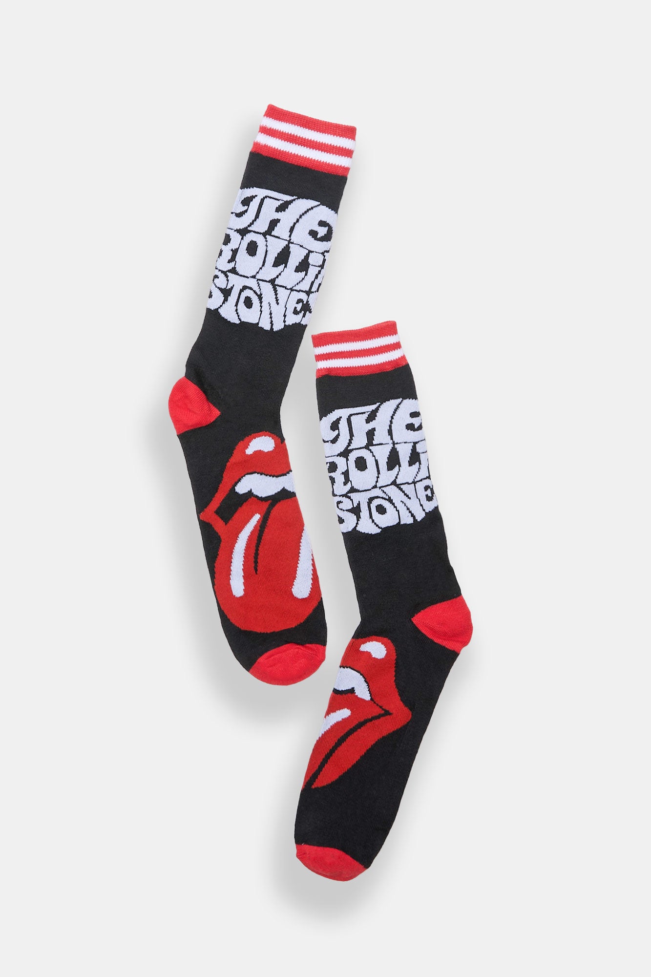 The Rolling Stones Printed Jacquard Crew Socks - Black / O/S