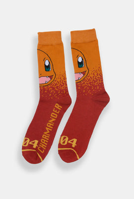 Mens Pokémon Charmander Jacquard Crew Socks