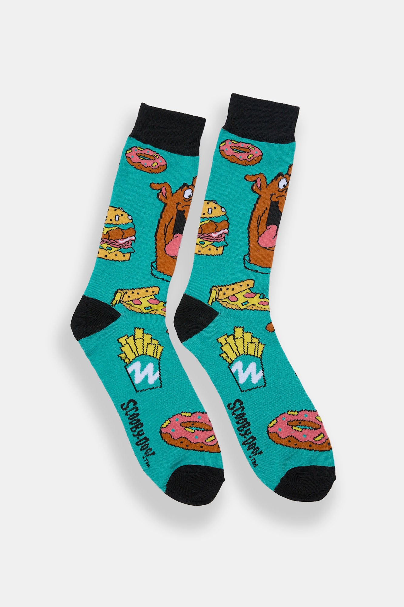 Mens Scooby-Doo Jacquard Crew Socks - Teal / O/S