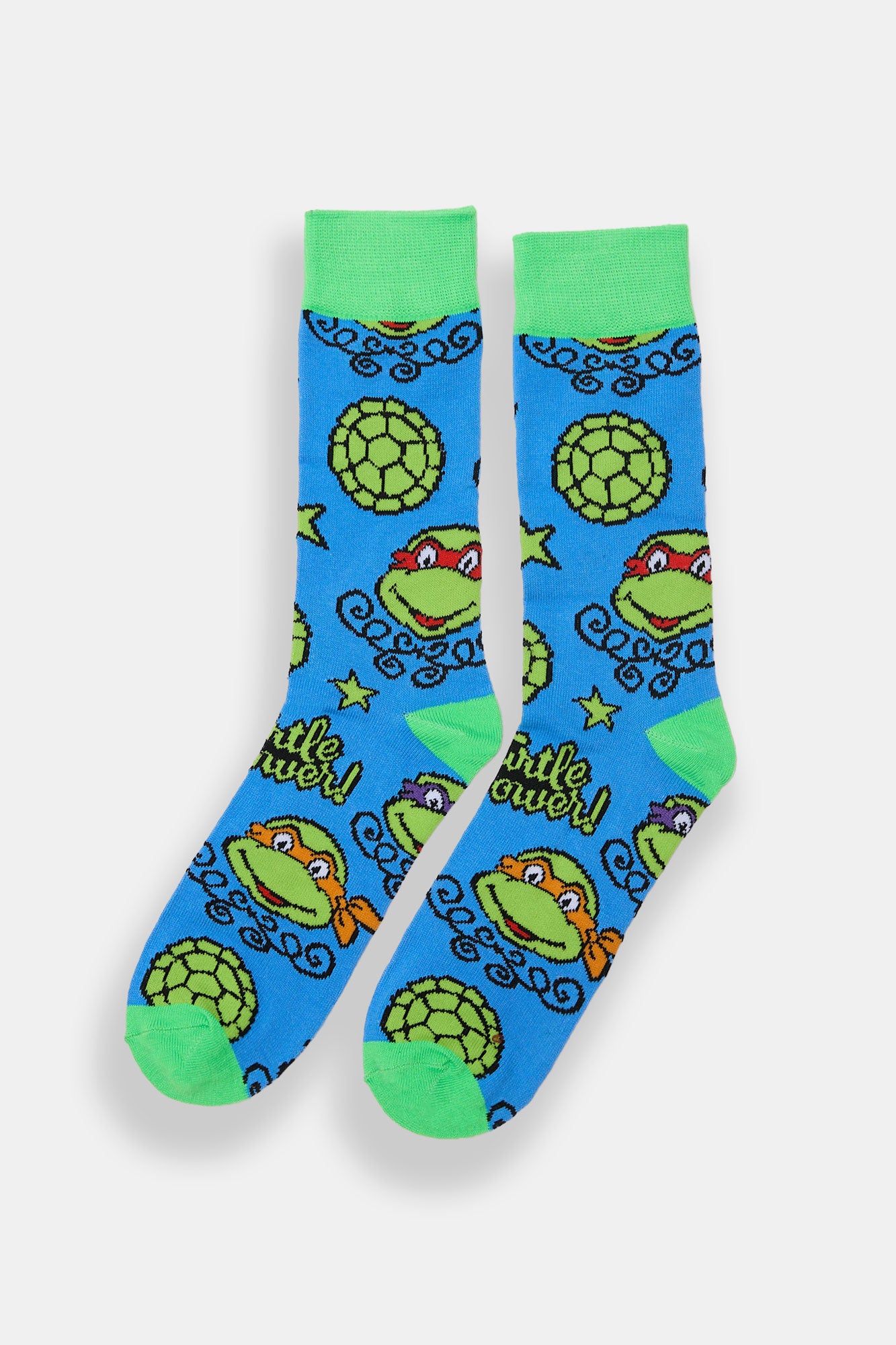 Mens Teenage Mutant Ninja Turtles Jacquard Crew Socks - Blue / O/S