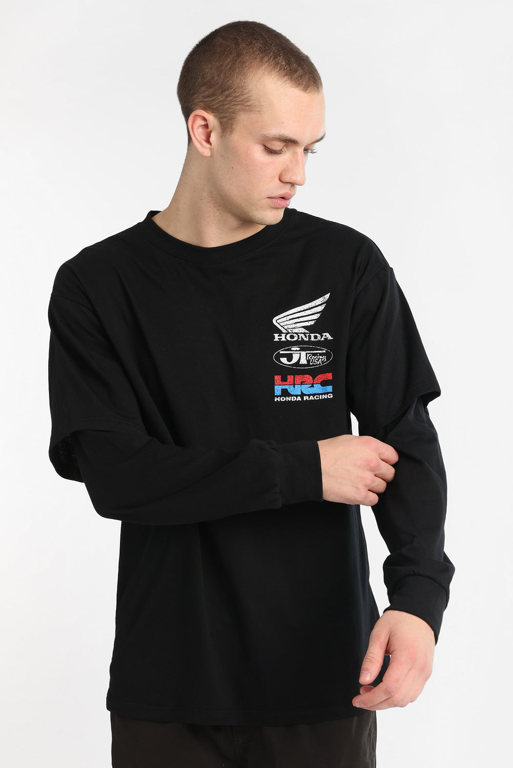 Honda Racing Long Sleeve 2-Fer Tee Honda Racing Long Sleeve 2-Fer Tee