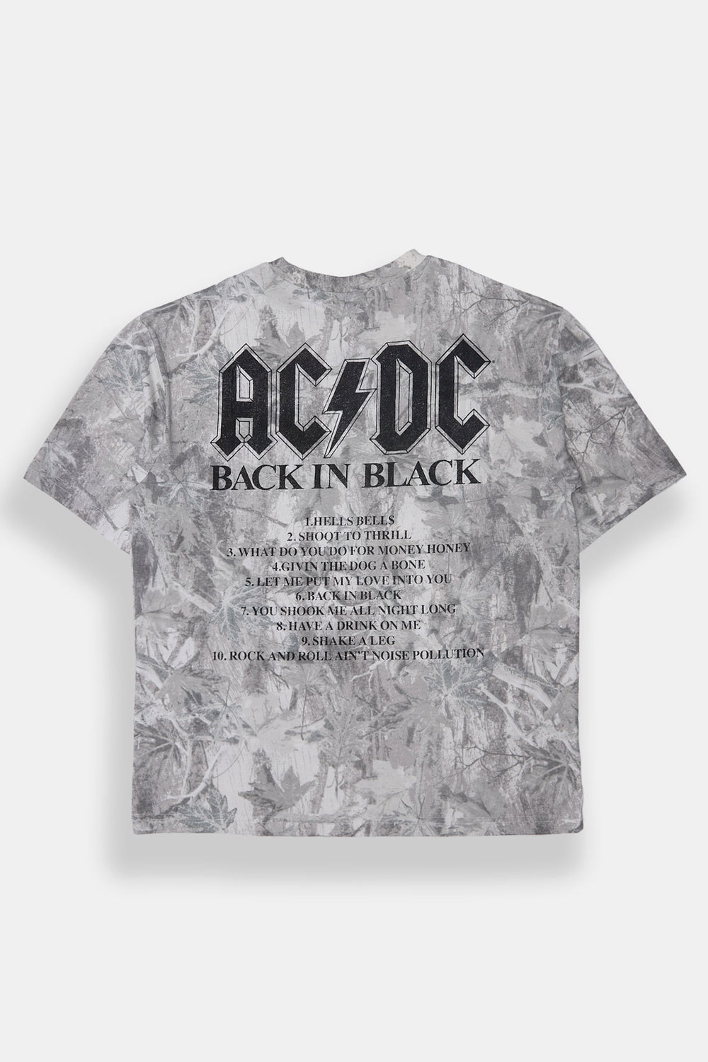 Mens AC/DC Back In Black Tree Camo T-Shirt Mens AC/DC Back In Black Tree Camo T-Shirt