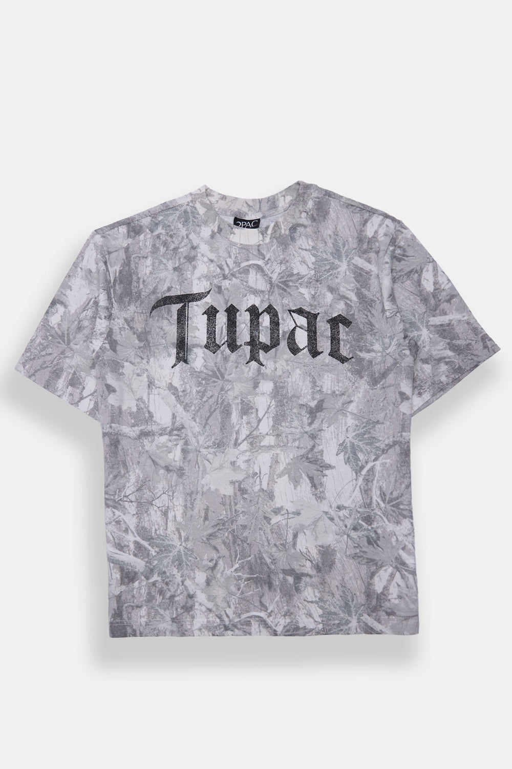 T-shirt camouflage arbres imprimé Tupac homme T-shirt camouflage arbres imprimé Tupac homme