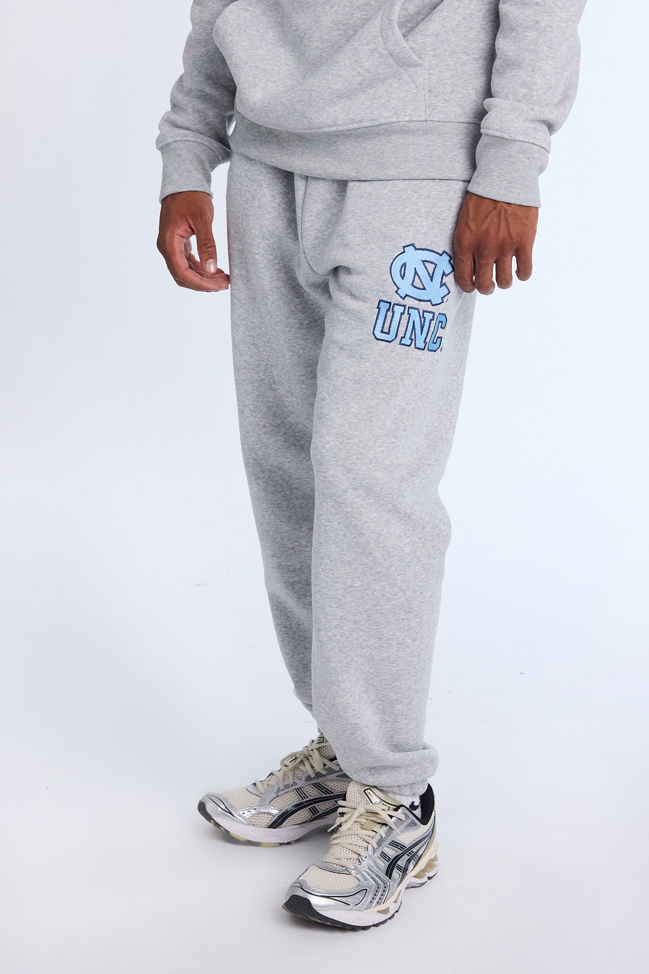 Mens UNC Grey Melange Sweatpant - Heather /