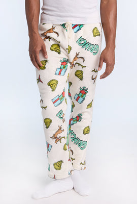 Mens The Grinch Graphic Plush Pajama Pant
