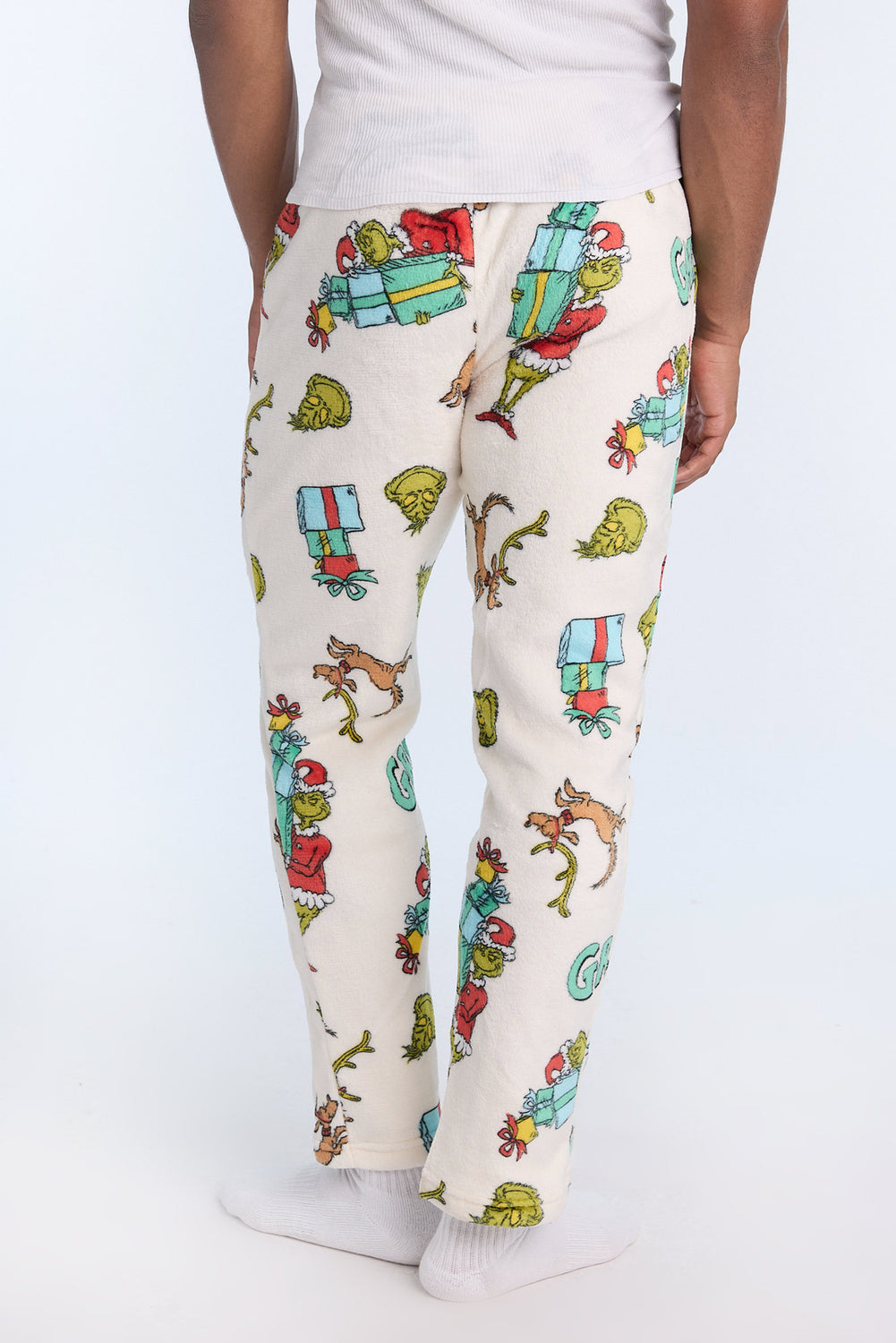 Mens The Grinch Graphic Plush Pajama Pant Mens The Grinch Graphic Plush Pajama Pant