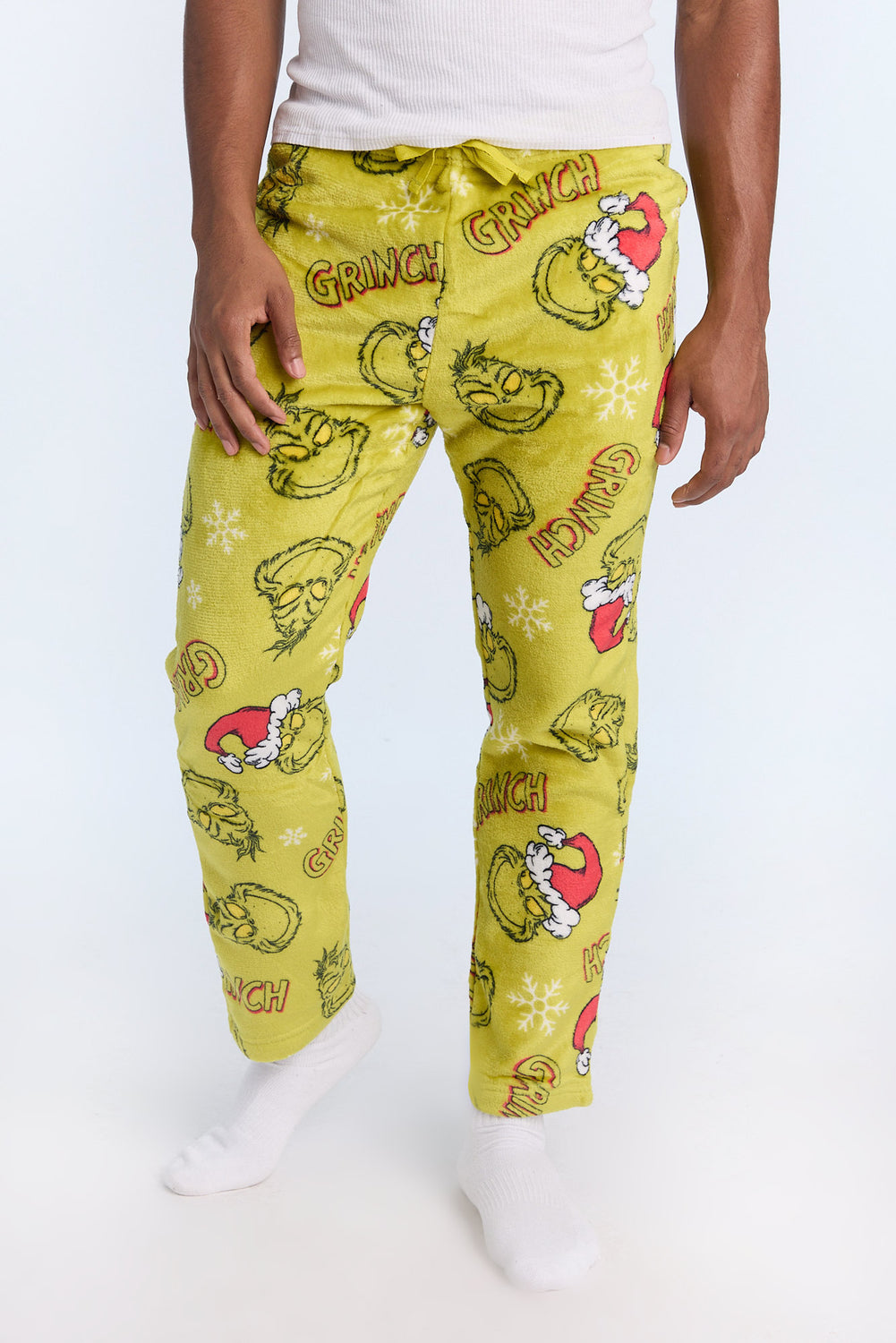 Mens The Grinch Green Plush Pajama Pant Mens The Grinch Green Plush Pajama Pant