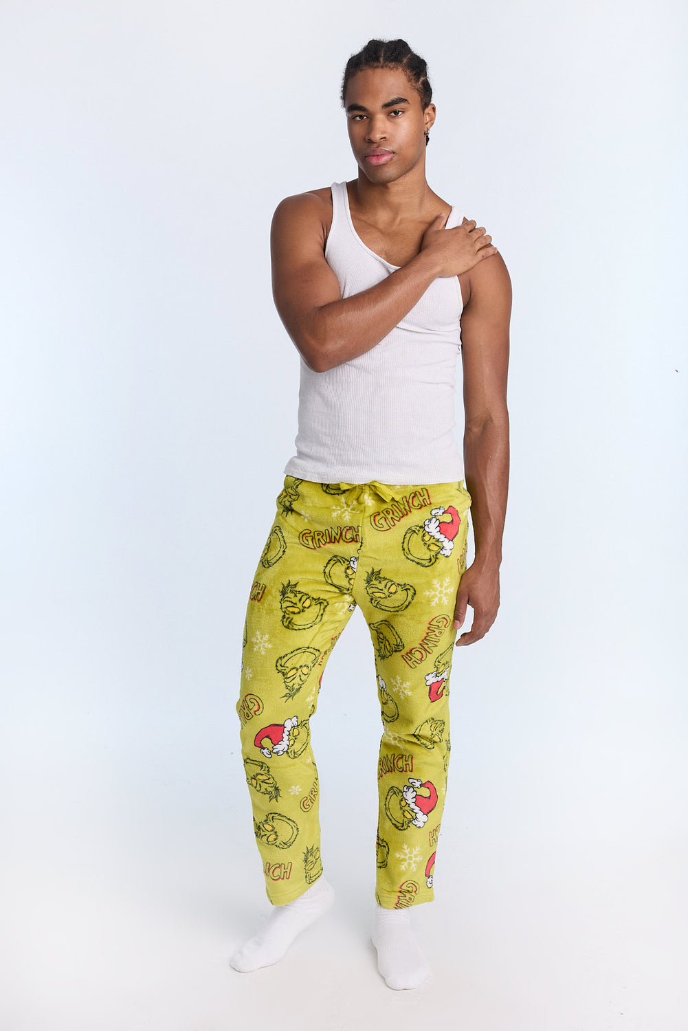 Mens The Grinch Green Plush Pajama Pant Mens The Grinch Green Plush Pajama Pant