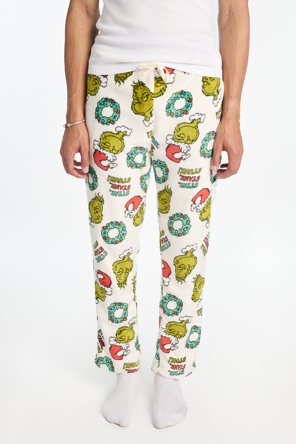 Mens The Grinch Stink, Stank, Stunk! Plush Pajama Pant Mens The Grinch Stink, Stank, Stunk! Plush Pajama Pant