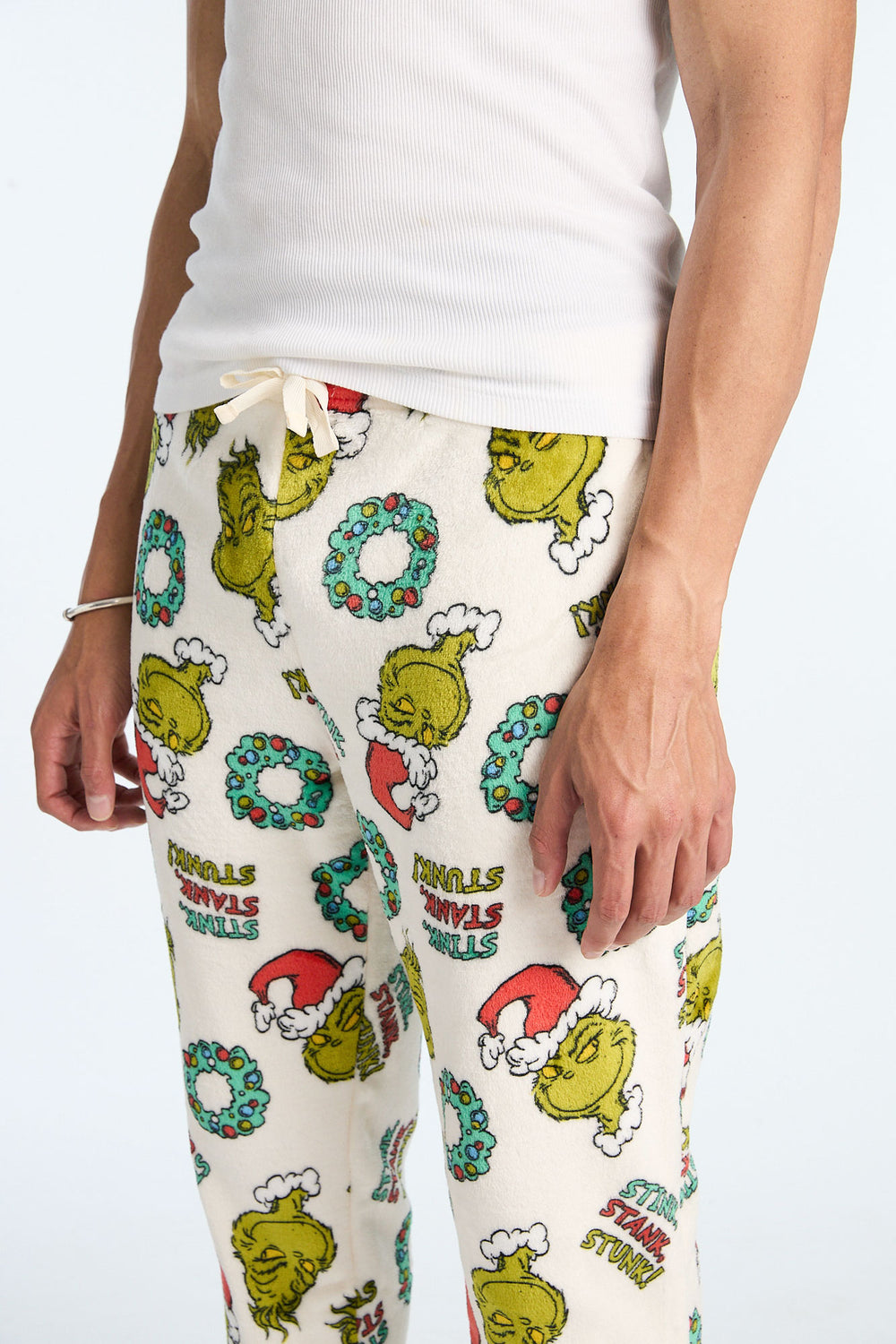Mens The Grinch Stink, Stank, Stunk! Plush Pajama Pant Mens The Grinch Stink, Stank, Stunk! Plush Pajama Pant