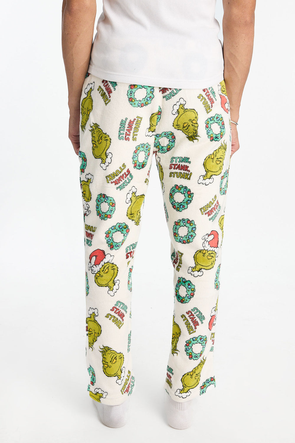 Mens The Grinch Stink, Stank, Stunk! Plush Pajama Pant Mens The Grinch Stink, Stank, Stunk! Plush Pajama Pant