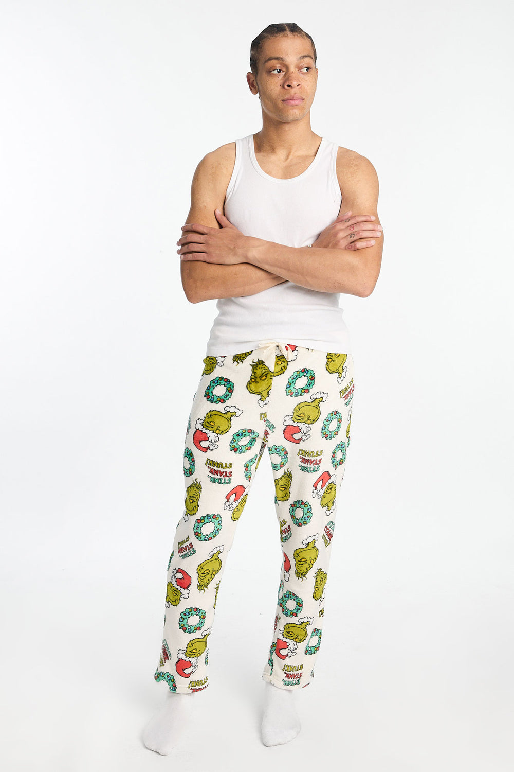 Mens The Grinch Stink, Stank, Stunk! Plush Pajama Pant Mens The Grinch Stink, Stank, Stunk! Plush Pajama Pant