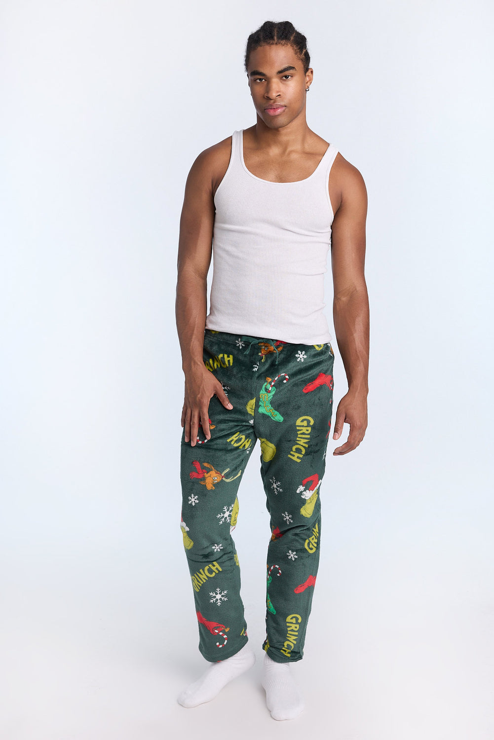 Mens The Grinch Graphic Print Pajama Pant Mens The Grinch Graphic Print Pajama Pant