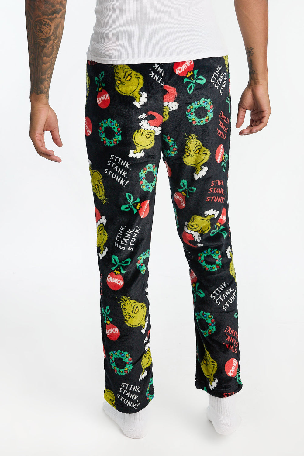 Mens The Grinch Stink, Stank, Stunk! Plush Pajama Pant Mens The Grinch Stink, Stank, Stunk! Plush Pajama Pant