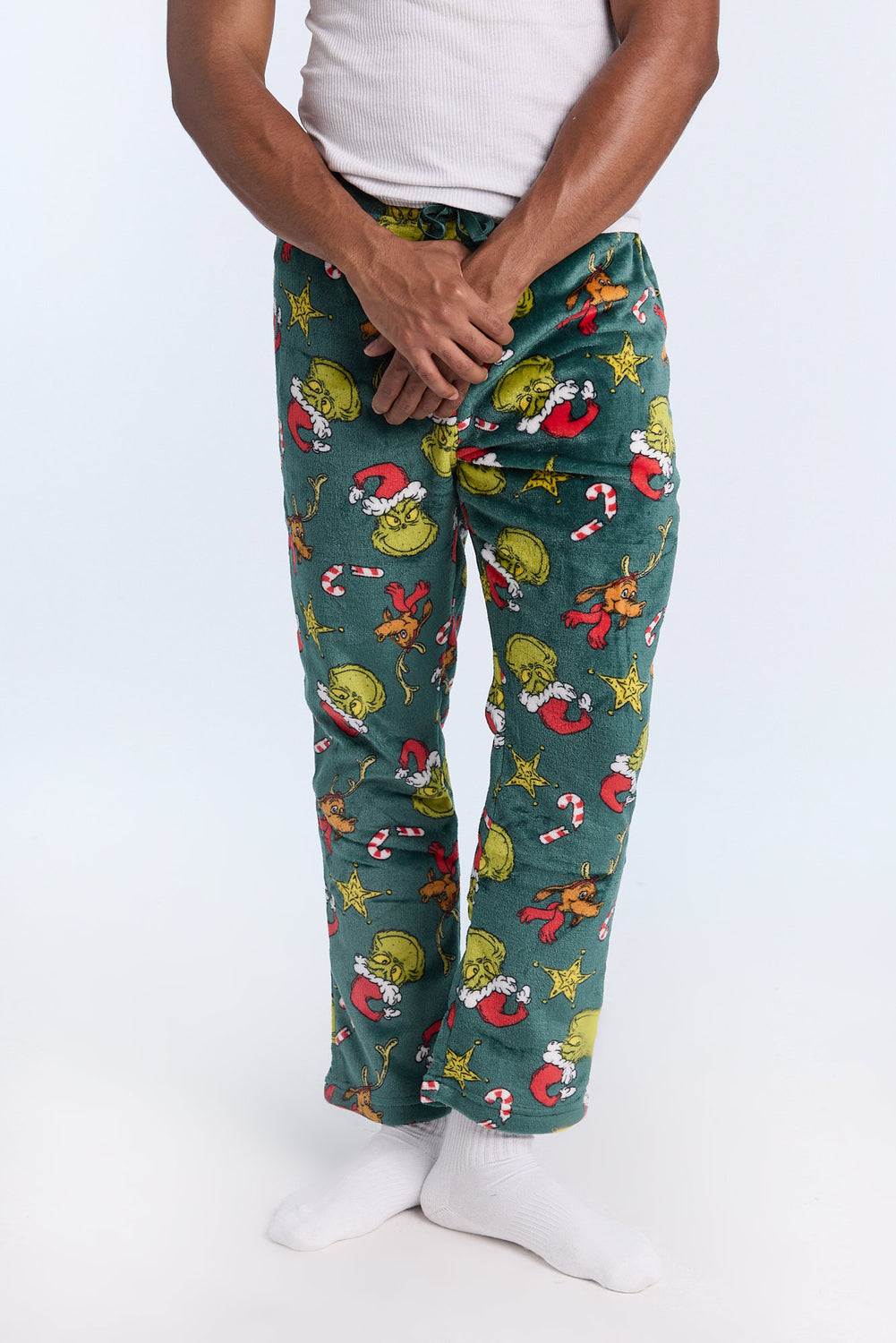 Mens The Grinch Allover Print Pajama Pant Mens The Grinch Allover Print Pajama Pant