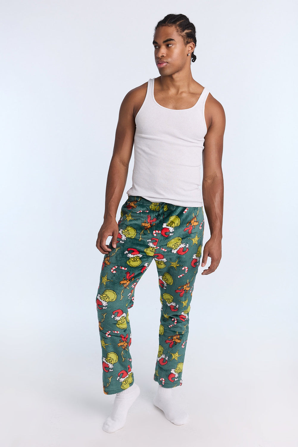 Mens The Grinch Allover Print Pajama Pant Mens The Grinch Allover Print Pajama Pant