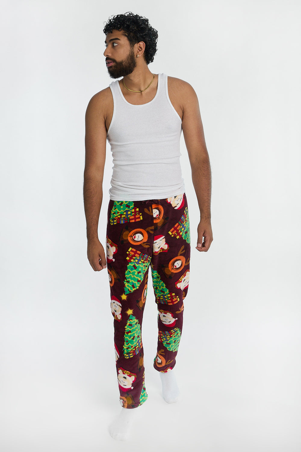 Mens South Park Holiday Plush Pajama Pant Mens South Park Holiday Plush Pajama Pant